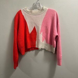 MSGM Milano cropped crew neck sweater
